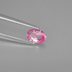 0.47 ct Pink Sapphire Stone, Natural Sapphire in Oval Facet Shape for Sale