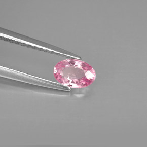 0.60 ct Pink Sapphire Stone, Natural Sapphire in Oval Facet Shape for Sale