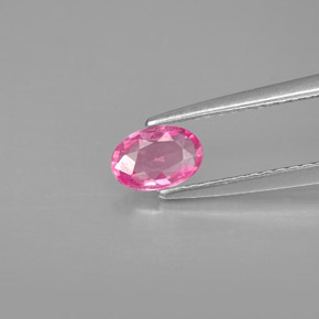 0.49 ct Pink Sapphire Gemstone, Sapphire Gem in Oval Facet Shape for Sale.