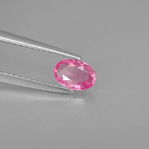0.49 ct Pink Sapphire Stone, Natural Sapphire in Oval Facet Shape for Sale