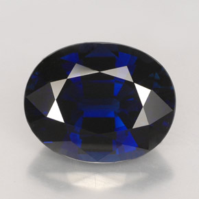 5.95 ct Blue Sapphire Gemstone, Sapphire Gem in Oval Facet Shape for Sale.