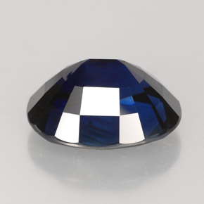 Sapphire Gemstone in 11.9 x 9.5 mm Size for Sale, Sapphire Stone in Deep Blue Color