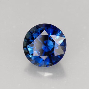 1.59 ct Blue Sapphire Stone, Natural Sapphire in Round Facet Shape for Sale