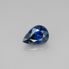 1.12 ct Blue Sapphire Gemstone, Sapphire Gem in Pear Facet Shape for Sale.