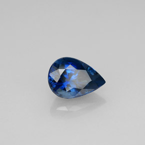 1.12 ct Blue Sapphire Stone, Natural Sapphire in Pear Facet Shape for Sale