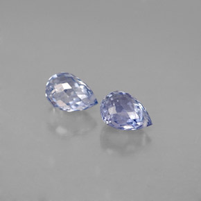 1.40 ct Blue Sapphire Gemstone, Sapphire Gem in Briolette with Hole Shape for Sale.