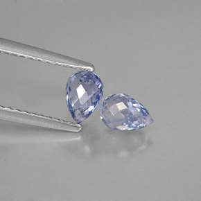 1.40 ct Blue Sapphire Stone, Natural Sapphire in Briolette with Hole Shape for Sale