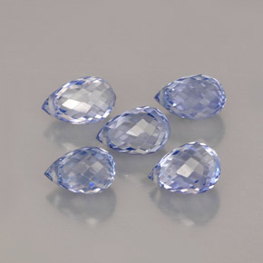 4.08 ct Blue Sapphire Stone, Natural Sapphire in Briolette with Hole Shape for Sale
