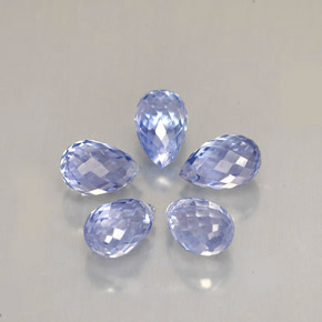 3.20 ct Blue Sapphire Gemstone, Sapphire Gem in Briolette with Hole Shape for Sale.