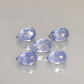 3.20 ct Blue Sapphire Stone, Natural Sapphire in Briolette with Hole Shape for Sale