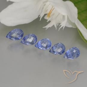 3.30 ctw Blue Sapphire Stones, Natural Sapphire in Briolette with Hole Shape for Sale
