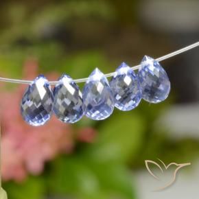 Sapphire Gemstones in 5.6 x 3.7 mm Size for Sale, Sapphire Stones in Intense Blue  Color