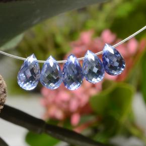 Sapphire Gemstones in 5.9 x 3.9 mm Size for Sale, Sapphire Stones in Electric Purple Blue  Color
