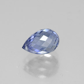 1.52 ct Blue Sapphire Gemstone, Sapphire Gem in Briolette with Hole Shape for Sale.