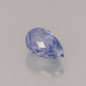 1.45 ct Blue Sapphire Gemstone, Sapphire Gem in Briolette with Hole Shape for Sale.