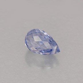 0.96 ct Blue Sapphire Gemstone, Sapphire Gem in Briolette with Hole Shape for Sale.