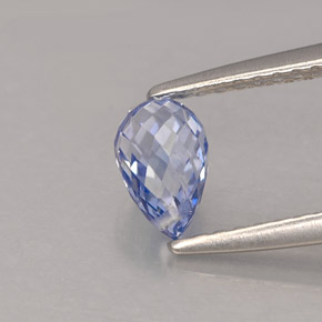 0.96 ct Blue Sapphire Stone, Natural Sapphire in Briolette with Hole Shape for Sale
