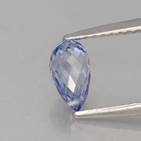 1.12 ct Blue Sapphire Stone, Natural Sapphire in Briolette with Hole Shape for Sale