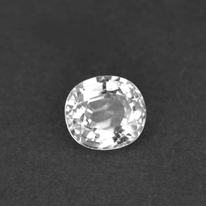 1.04 ct White Sapphire Stone, Natural Sapphire in Oval Facet Shape for Sale