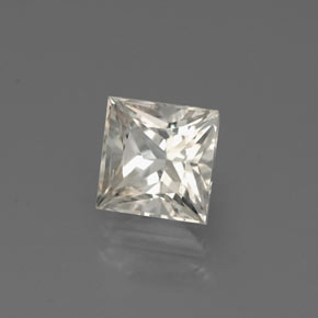 1.49 ct White Sapphire Stone, Natural Sapphire in Princess-Cut Shape for Sale
