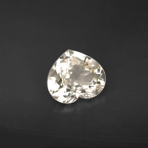 1.77 ct White Sapphire Stone, Natural Sapphire in Heart Facet Shape for Sale