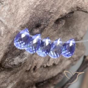 2.29 ctw Blue Sapphire Stones, Natural Sapphire in Briolette with Hole Shape for Sale