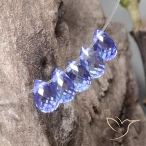 Sapphire Gemstones in 4.7 x 3.3 mm Size for Sale, Sapphire Stones in Intense Blue  Color