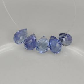 2.28 ct Blue Sapphire Gemstone, Sapphire Gem in Briolette with Hole Shape for Sale.