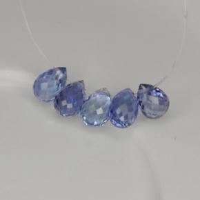 2.28 ct Blue Sapphire Stone, Natural Sapphire in Briolette with Hole Shape for Sale