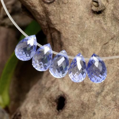 2.03 ctw Blue Sapphire Stones, Natural Sapphire in Briolette with Hole Shape for Sale