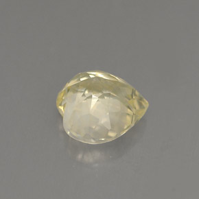 Sapphire Gemstone in 6.7 x 6.6 mm Size for Sale, Sapphire Stone in Light Yellow Color