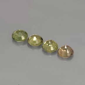 Sapphire Gemstone in 4.7 mm Size for Sale, Sapphire Stone in Yellowish Green Color