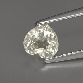 1.15 ct Yellow Sapphire Gemstone, Sapphire Gem in Heart Facet Shape for Sale.