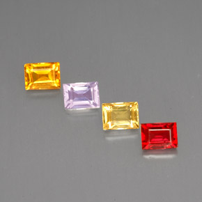 1.31 ct Multicolor Sapphire Gemstone, Sapphire Gem in Baguette Facet Shape for Sale.