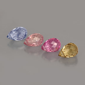 Sapphire Gemstone in 6 x 3.8 mm Size for Sale, Sapphire Stone in Multicolor Color