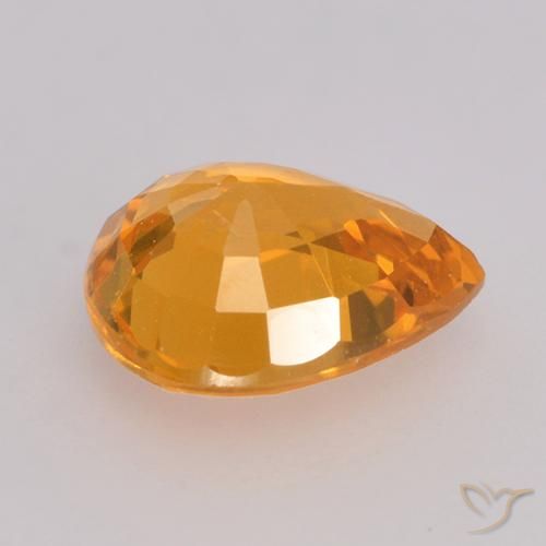 Sapphire Gemstone in 6.1 x 5.1 mm Size for Sale, Sapphire Stone in Dark Orange  Color