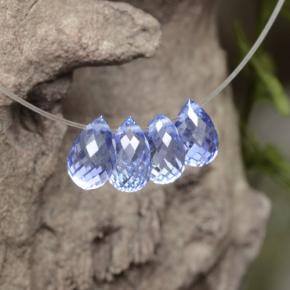2.53 ctw Blue Sapphire Gemstones, Sapphire Gems in Briolette with Hole Shape for Sale.