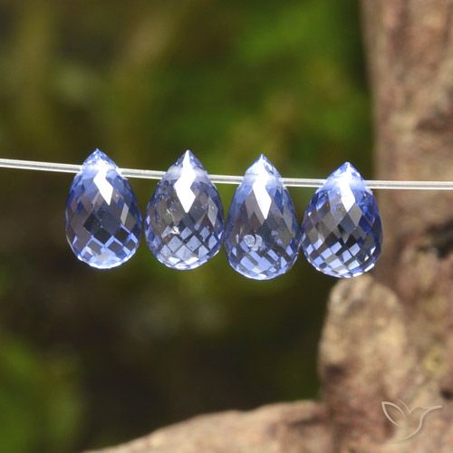 1.97ctw Natural Deep Blue Sapphire, Briolette, VVS-VS