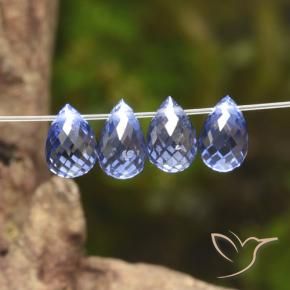 1.97 ctw Blue Sapphire Stones, Natural Sapphire in Briolette with Hole Shape for Sale