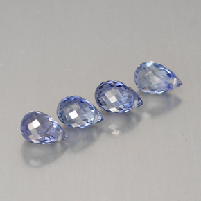 2.02 ct Blue Sapphire Stone, Natural Sapphire in Briolette with Hole Shape for Sale