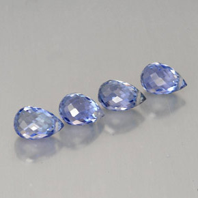 2.24 ct Blue Sapphire Stone, Natural Sapphire in Briolette with Hole Shape for Sale
