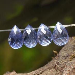 2.22 ctw Blue Sapphire Stones, Natural Sapphire in Briolette with Hole Shape for Sale
