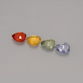 Sapphire Gemstone in 3.9 x 3.8 mm Size for Sale, Sapphire Stone in Multicolor Color