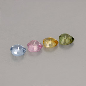 Sapphire Gemstone in 4.1 x 4.1 mm Size for Sale, Sapphire Stone in Multicolor Color