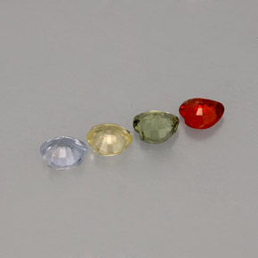 Sapphire Gemstone in 4 x 3.9 mm Size for Sale, Sapphire Stone in Multicolor Color
