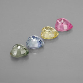 Sapphire Gemstone in 4.1 x 4.1 mm Size for Sale, Sapphire Stone in Multicolor Color