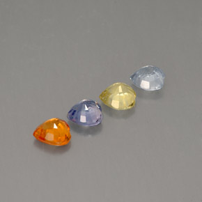 Sapphire Gemstone in 3.8 x 3.8 mm Size for Sale, Sapphire Stone in Multicolor Color
