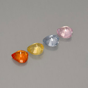 Sapphire Gemstone in 4 x 3.9 mm Size for Sale, Sapphire Stone in Multicolor Color