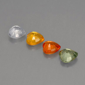 Sapphire Gemstone in 4.1 x 4.1 mm Size for Sale, Sapphire Stone in Multicolor Color