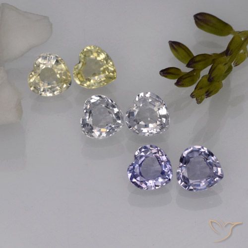 Mehrfarbig Saphir Edelstein - 0.3ct Herz facettiert (ID: 254920)